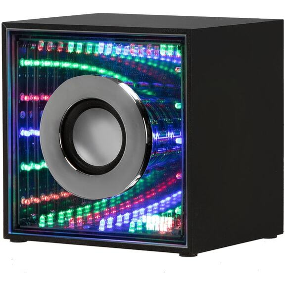 Sharper Image SBT636BK Infinity Lights Mirror Bluetooth Wireless Speaker - Picture 1 of 10